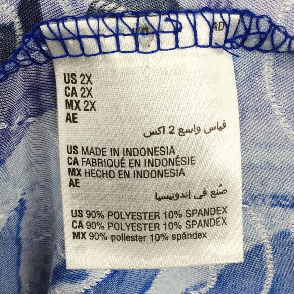 JM Collection Stretch Knit Top Womens Plus Size 2X Purple 3/4 Sleeve Side Tie - Picture 7 of 7